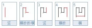 凸和凹字各有几画,笔顺是怎样写