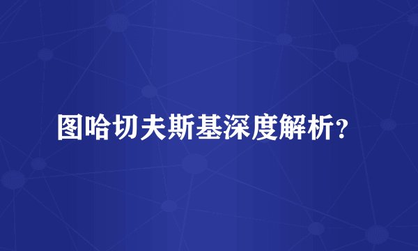 图哈切夫斯基深度解析？
