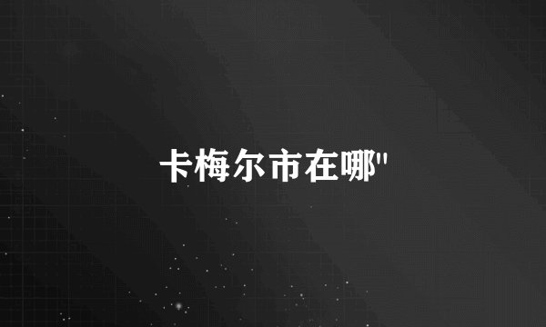 卡梅尔市在哪