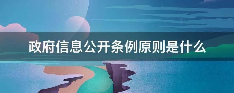 政府信息公开条例原则是什么