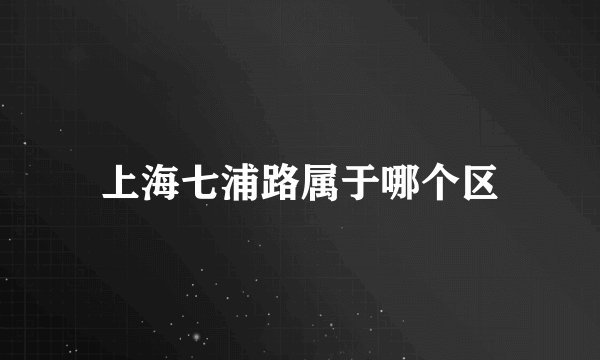上海七浦路属于哪个区