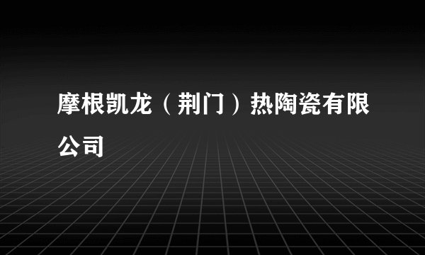 摩根凯龙（荆门）热陶瓷有限公司