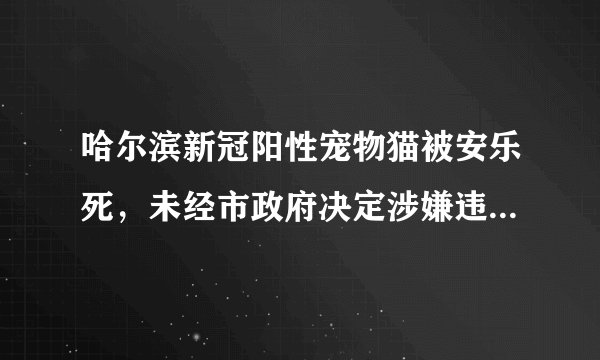 哈尔滨新冠阳性宠物猫被安乐死，未经市政府决定涉嫌违法，哪些情况下可以对宠物实施安乐死？
