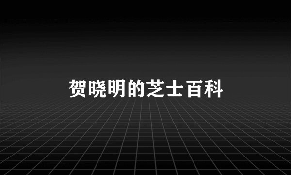 贺晓明的芝士百科