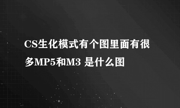 CS生化模式有个图里面有很多MP5和M3 是什么图