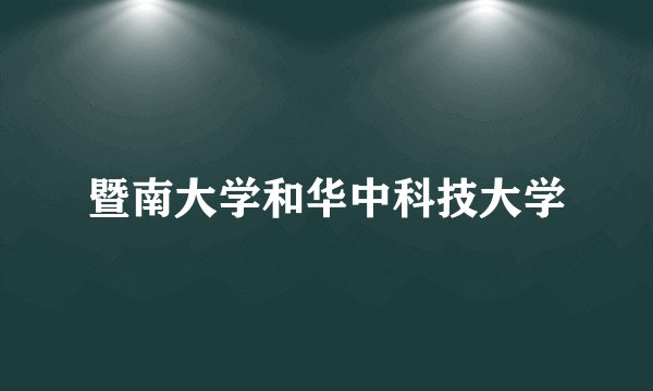 暨南大学和华中科技大学