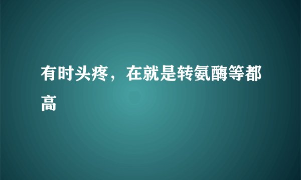 有时头疼，在就是转氨酶等都高