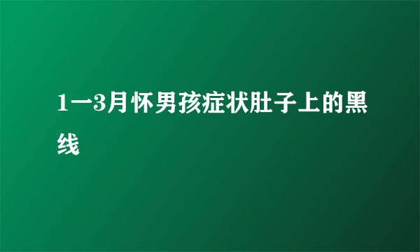 1一3月怀男孩症状肚子上的黑线