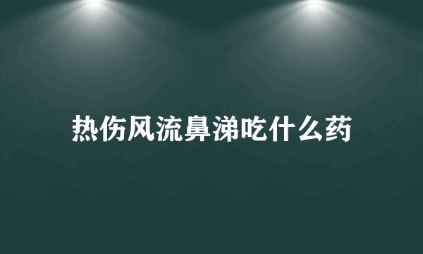 热伤风流鼻涕吃什么药
