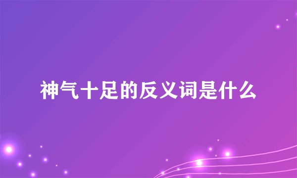 神气十足的反义词是什么