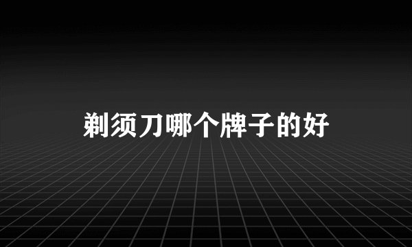 剃须刀哪个牌子的好