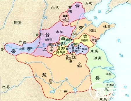 春秋战国地图与形势图 春秋与战国地图的不同