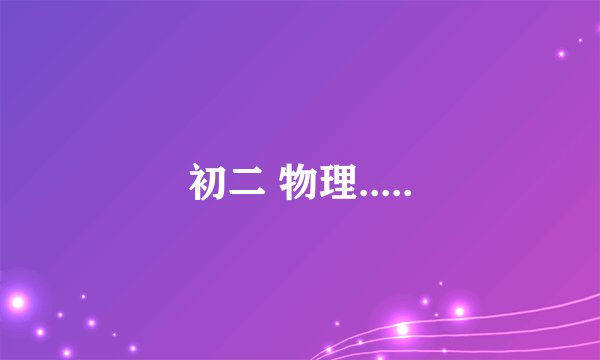 初二 物理.....