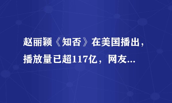 赵丽颖《知否》在美国播出，播放量已超117亿，网友称剧名翻译太过直白