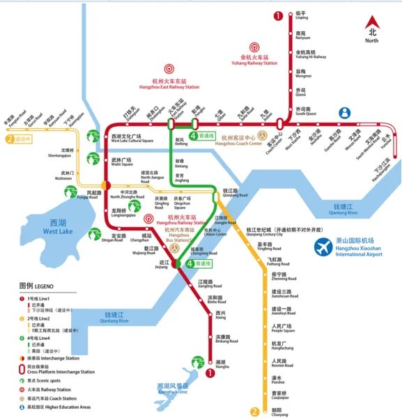 杭州目前有几条地铁线路啊?