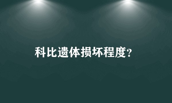 科比遗体损坏程度？