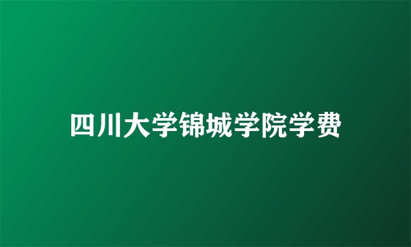 四川大学锦城学院学费
