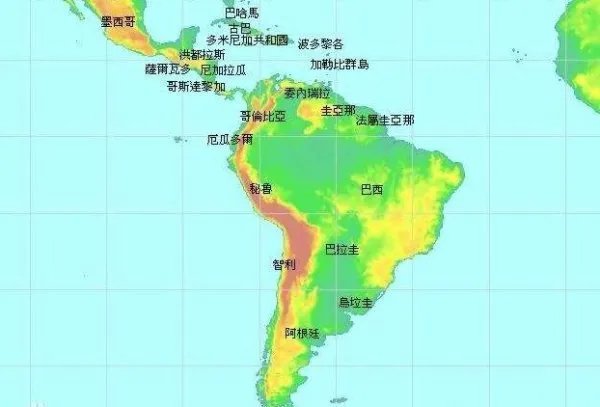 拉丁美洲到底是哪一部分?世界地图上怎么没有
