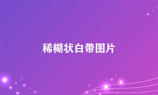 稀糊状白带图片