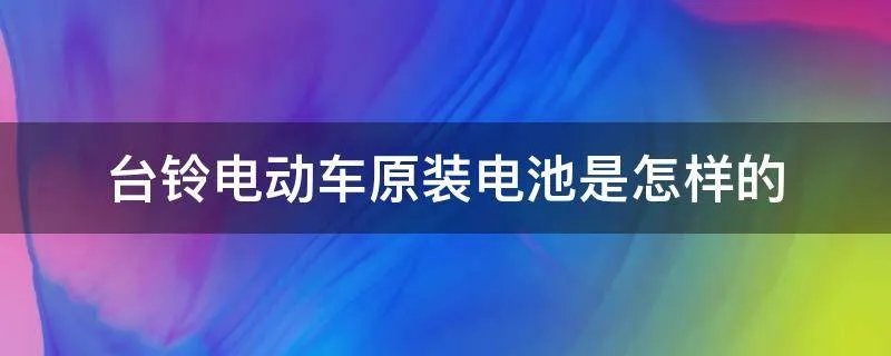 台铃电动车原装电池是怎样的