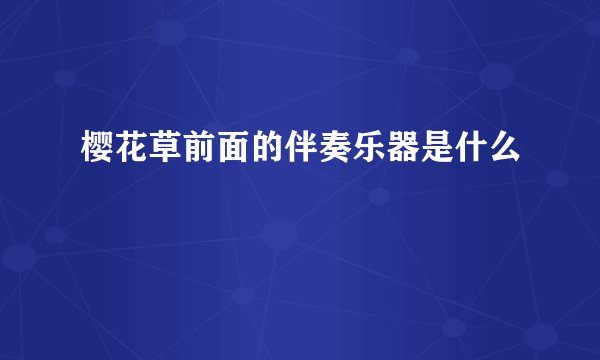 樱花草前面的伴奏乐器是什么