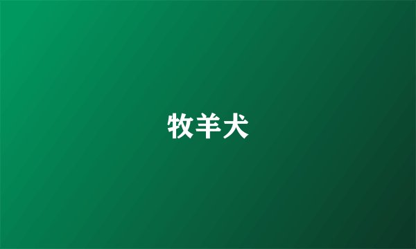 牧羊犬