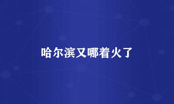 哈尔滨又哪着火了