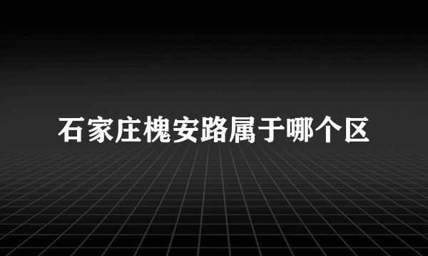 石家庄槐安路属于哪个区