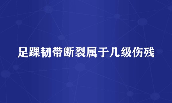 足踝韧带断裂属于几级伤残
