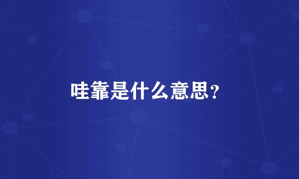 哇靠是什么意思？
