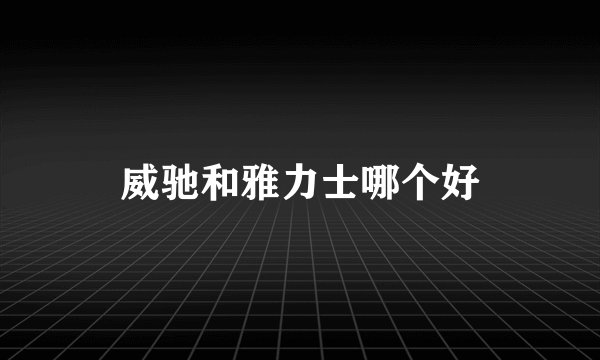 威驰和雅力士哪个好