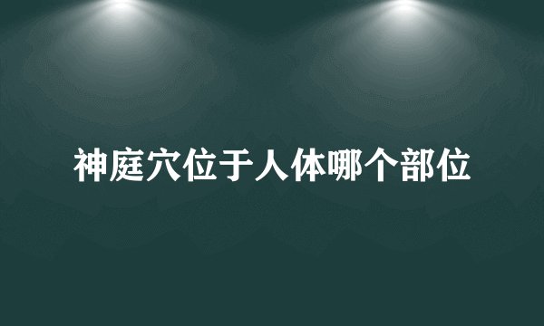 神庭穴位于人体哪个部位