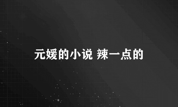 元媛的小说 辣一点的