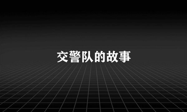 交警队的故事