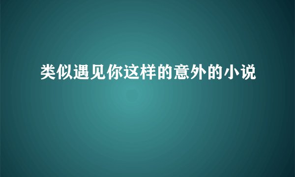 类似遇见你这样的意外的小说