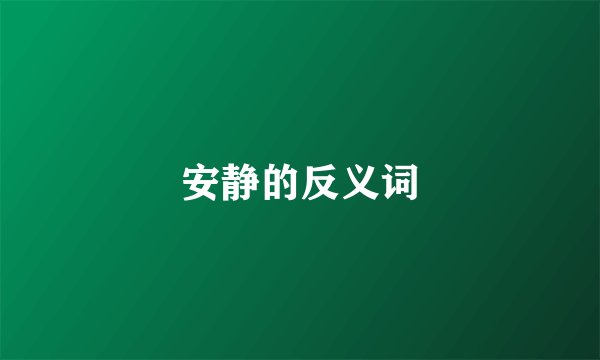 安静的反义词