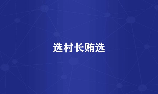 选村长贿选