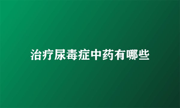 治疗尿毒症中药有哪些