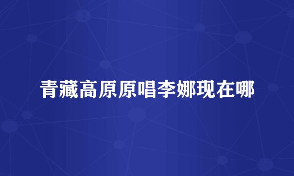青藏高原原唱李娜现在哪
