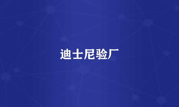 迪士尼验厂
