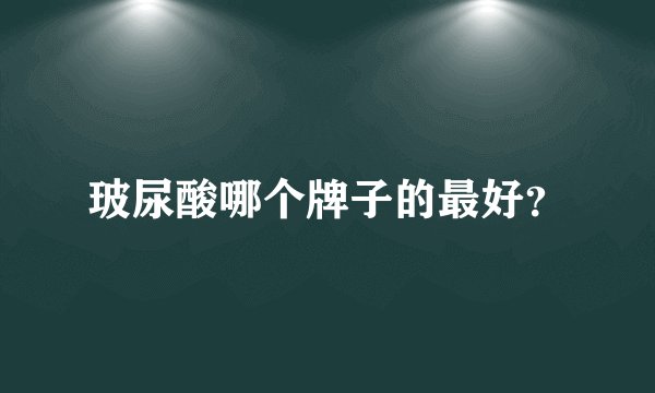 玻尿酸哪个牌子的最好？