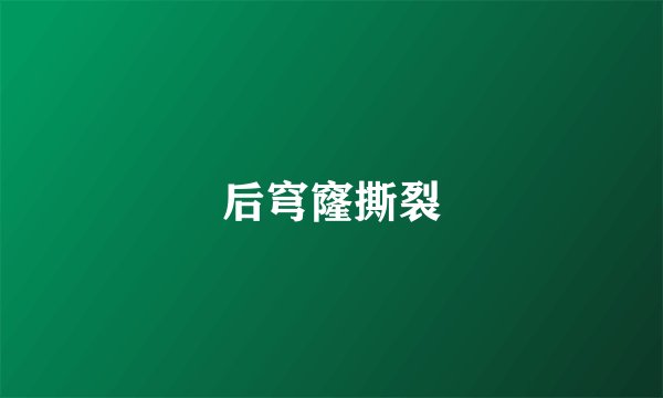 后穹窿撕裂