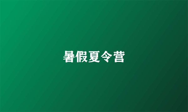 暑假夏令营