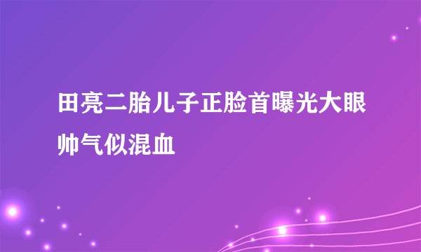 田亮二胎儿子正脸首曝光大眼帅气似混血