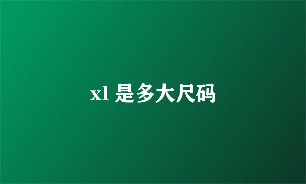 xl 是多大尺码