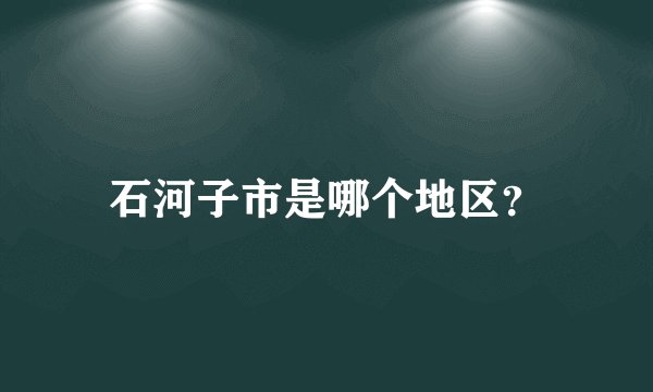 石河子市是哪个地区？