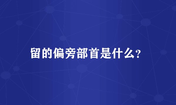 留的偏旁部首是什么？