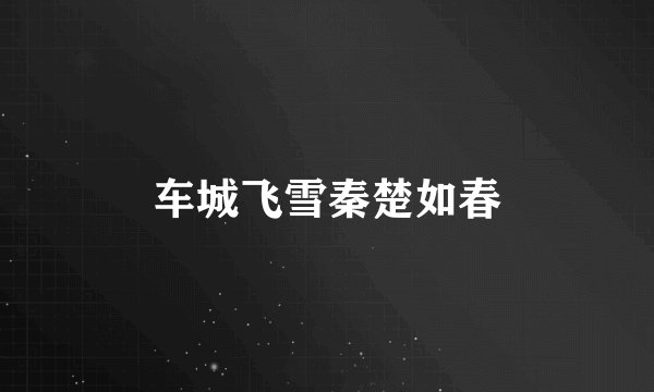 车城飞雪秦楚如春