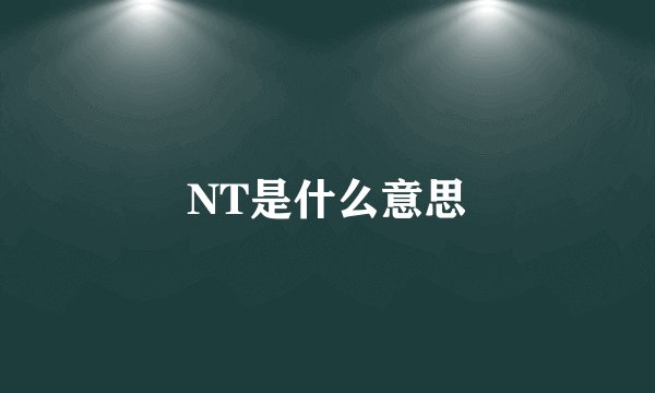 NT是什么意思