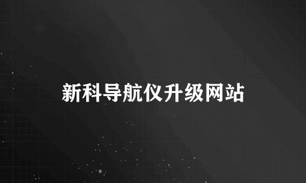 新科导航仪升级网站